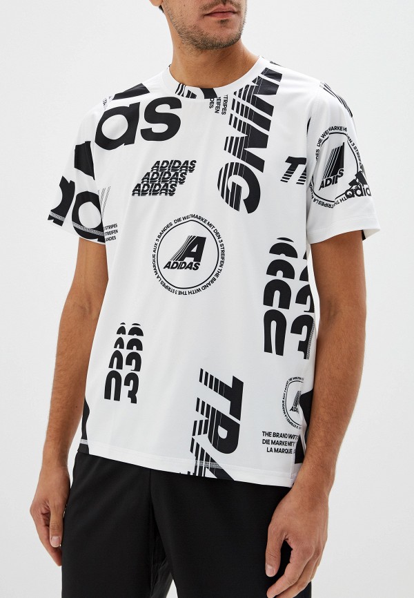 

Футболка спортивная adidas, adidas AD002EMFJZN5, Белый