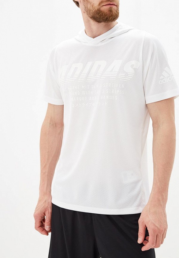 

Футболка спортивная adidas, Белый, DAILY HOODY TEE