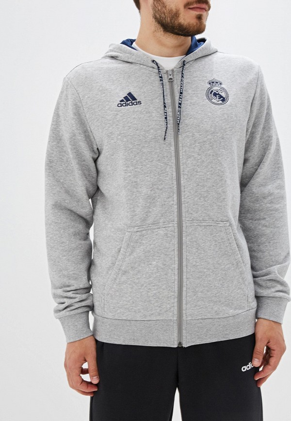 

Толстовка adidas, REAL FZ HD, Серый