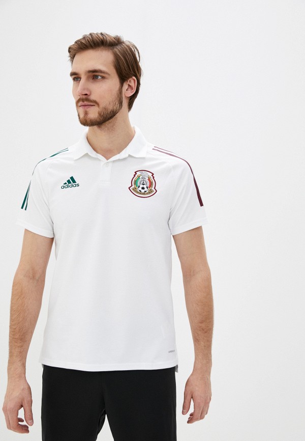 

Поло adidas, Белый, adidas AD002EMHLLH9