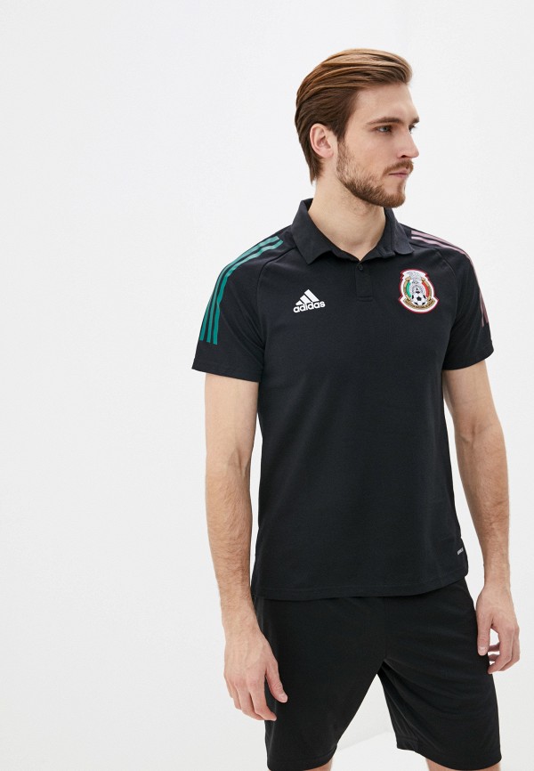 

Поло adidas, Черный, adidas AD002EMHLLI0