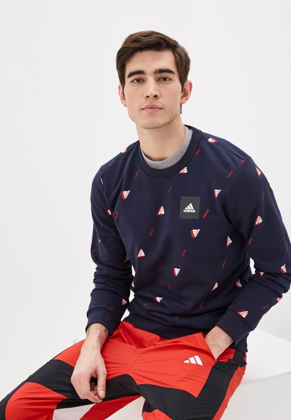

Свитшот adidas, Синий, MHE Crew GFX