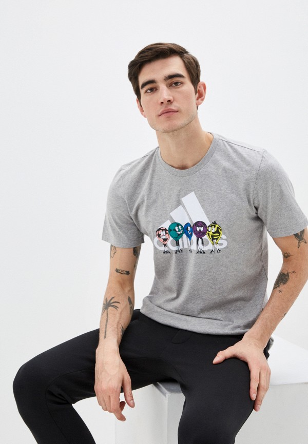 

Футболка adidas, Серый, Lil Stripe Wall