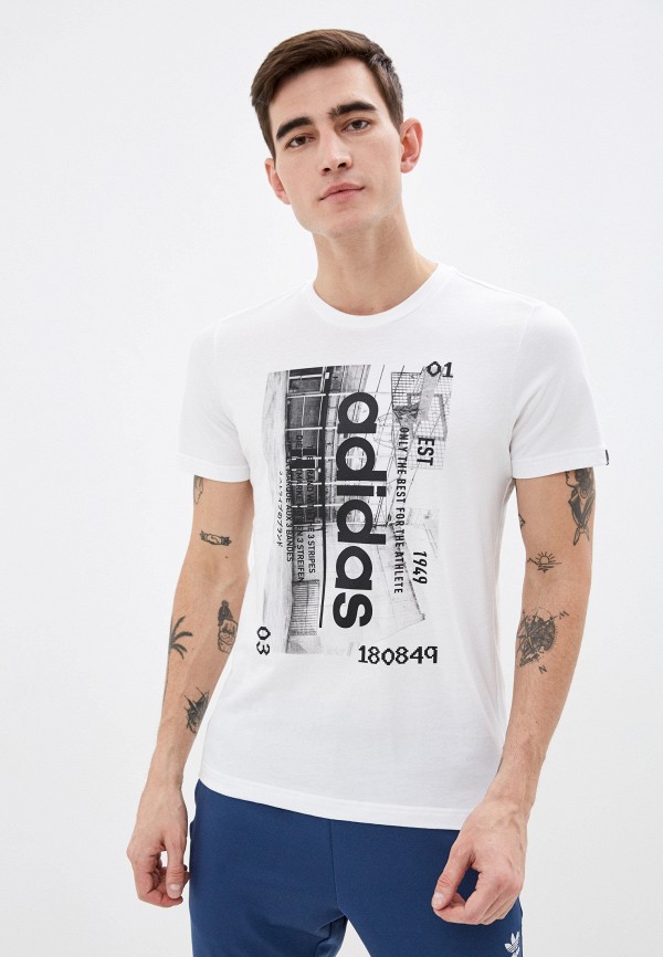 

Футболка adidas, Белый, adidas AD002EMHLOU4
