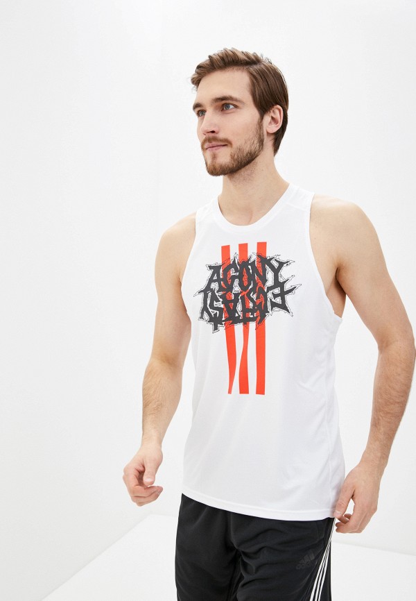 

Майка спортивная adidas, Белый, FAST GFX SNG