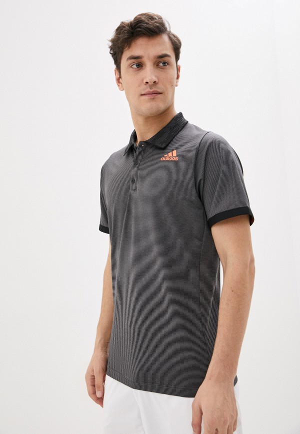 

Поло adidas, Серый, adidas AD002EMIIBN1