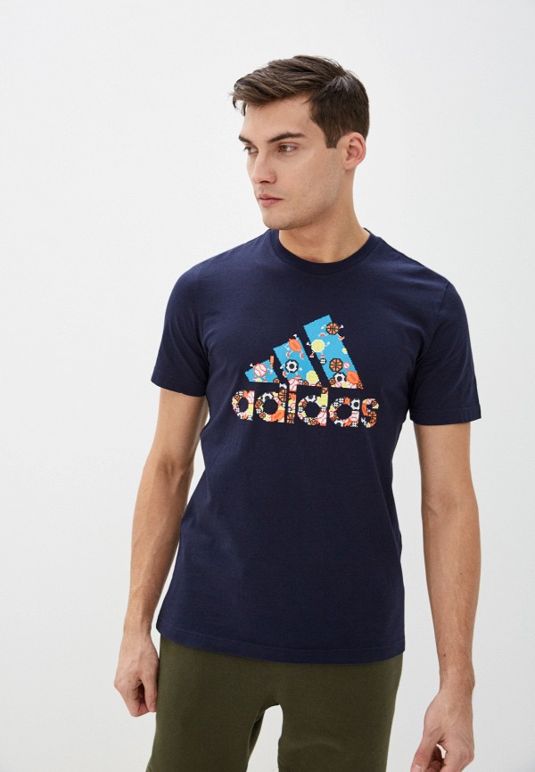 

Футболка adidas, Синий, adidas AD002EMIICT3