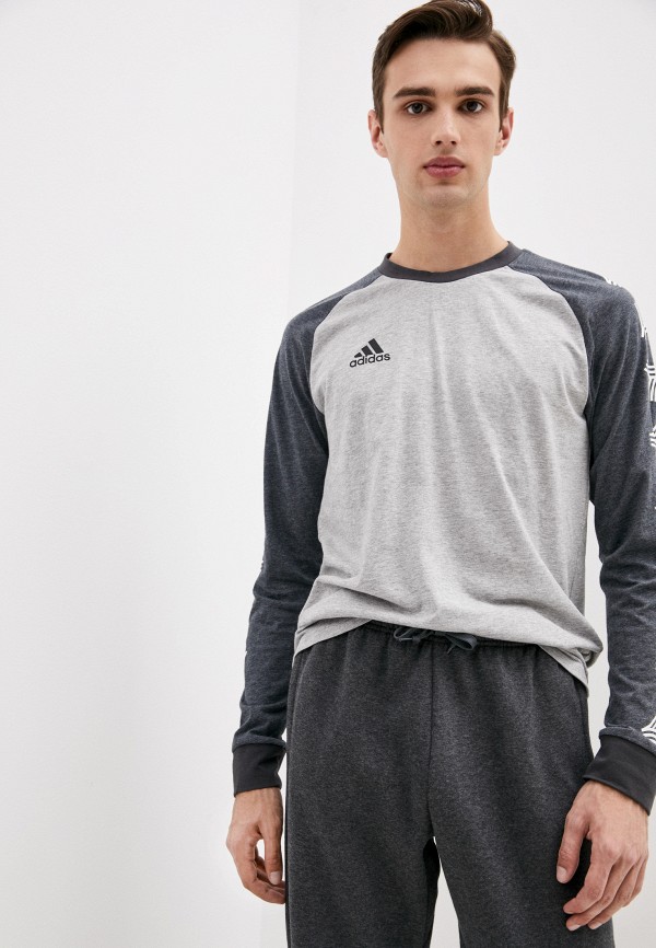 

Лонгслив adidas, Серый, TAN LOGO TEE LS
