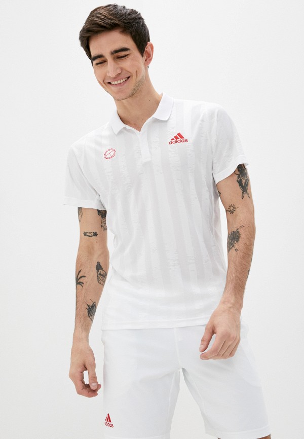Поло adidas белый, размер 44, фото 1