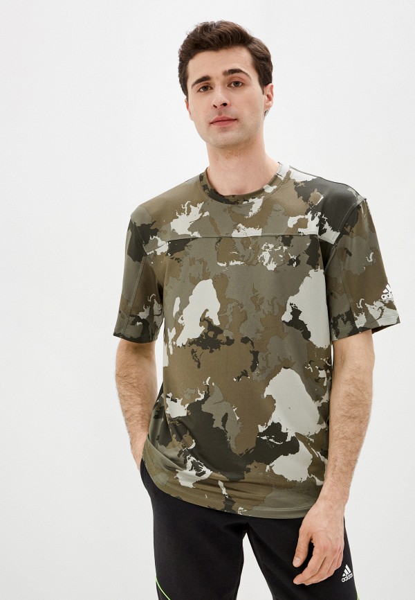 

Футболка спортивная adidas, Хаки, CON CAMO TEE