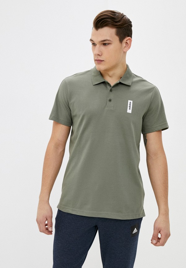 

Поло adidas, Зеленый, adidas AD002EMKQSR0