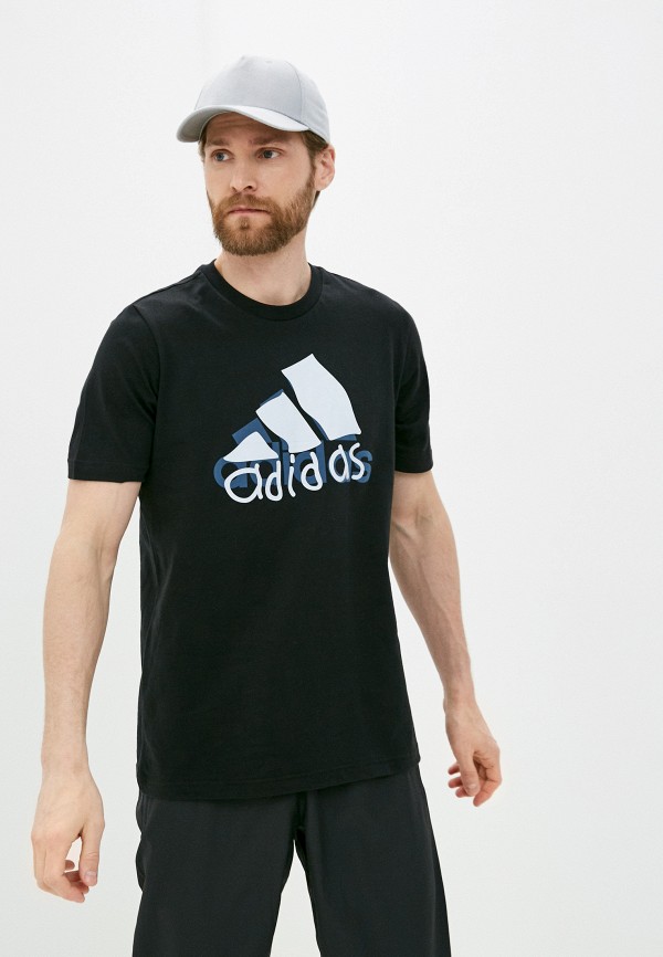

Футболка adidas, Черный, HACKED LOGO TEE