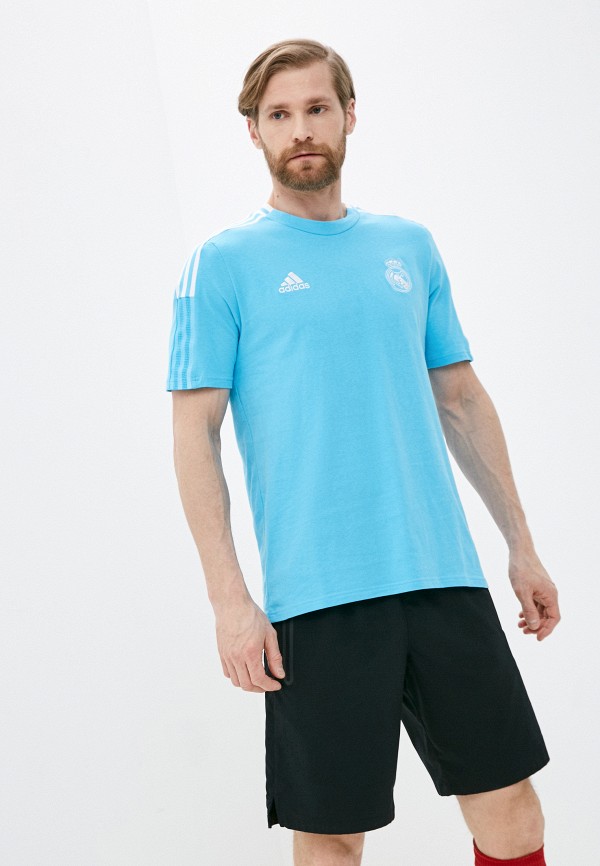 

Футболка adidas, Голубой, REAL TEE