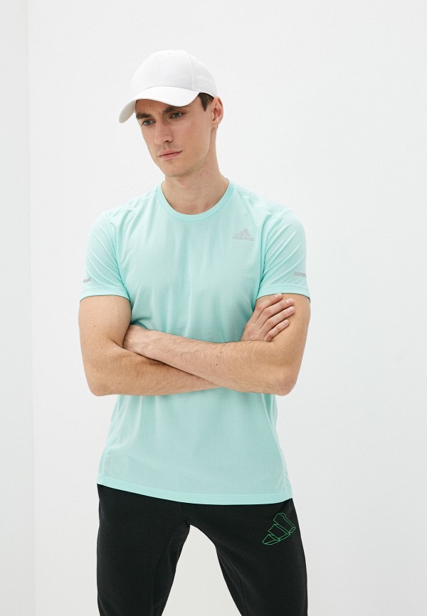 

Футболка спортивная adidas, Бирюзовый, RUN IT TEE M