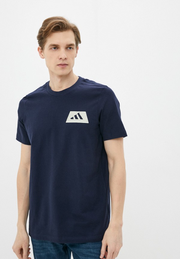 

Футболка adidas, Синий, adidas AD002EMLUFQ6