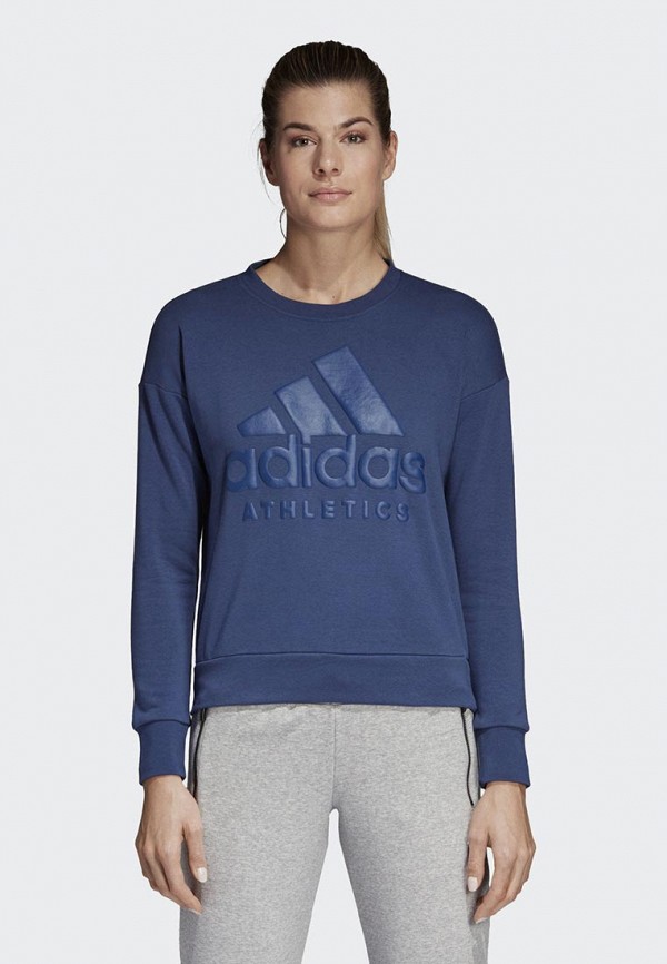 

Свитшот adidas, adidas AD002EWAMCJ8, Синий