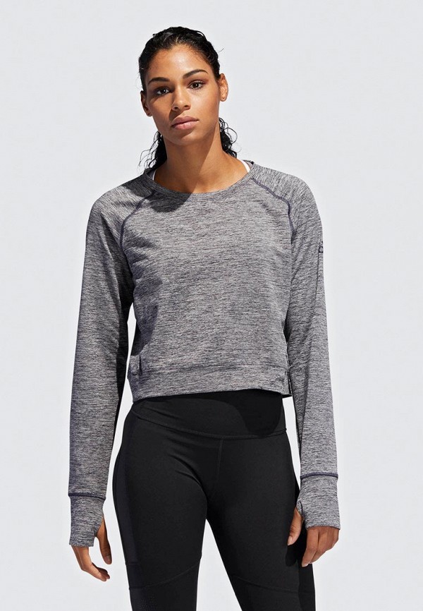 

Свитшот adidas; adidas AD002EWEEIQ2, Серый