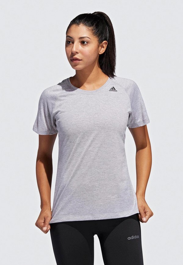 

Футболка спортивная adidas, adidas AD002EWEEJA7, Серый