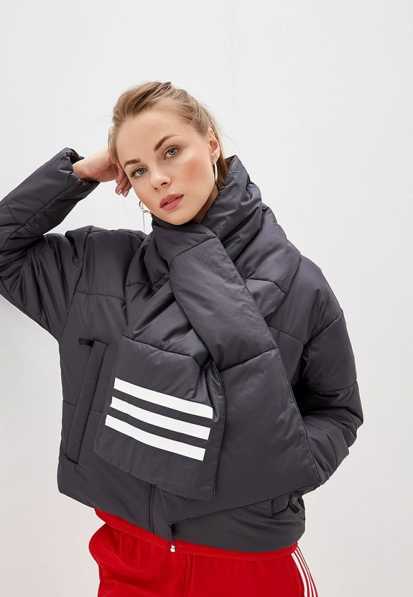 

Куртка утепленная adidas, W BIG BAFFLE J, Серый