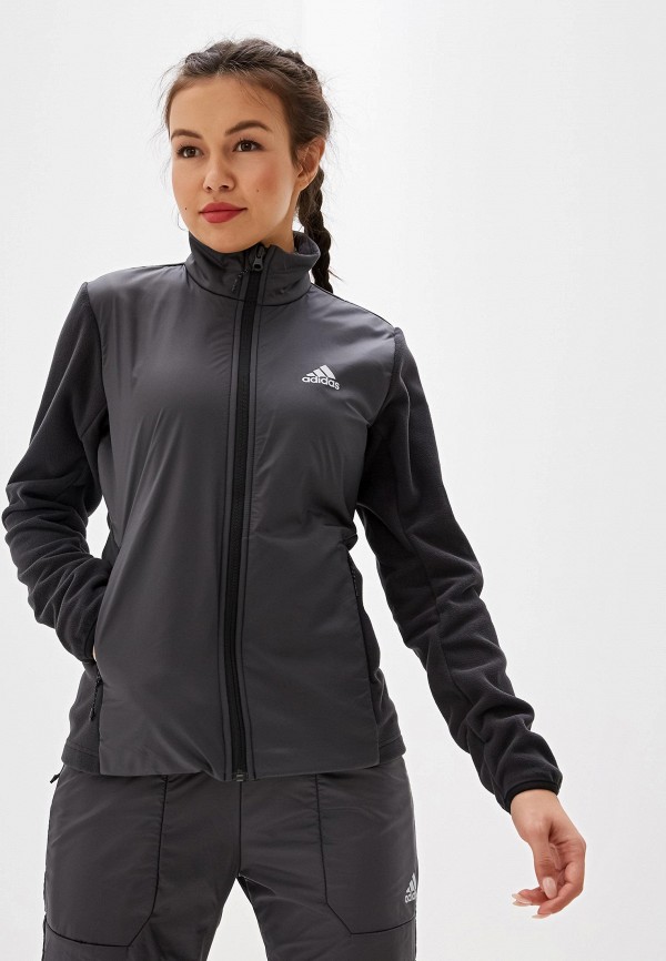 

Олимпийка adidas, Серый, W Windfleece J