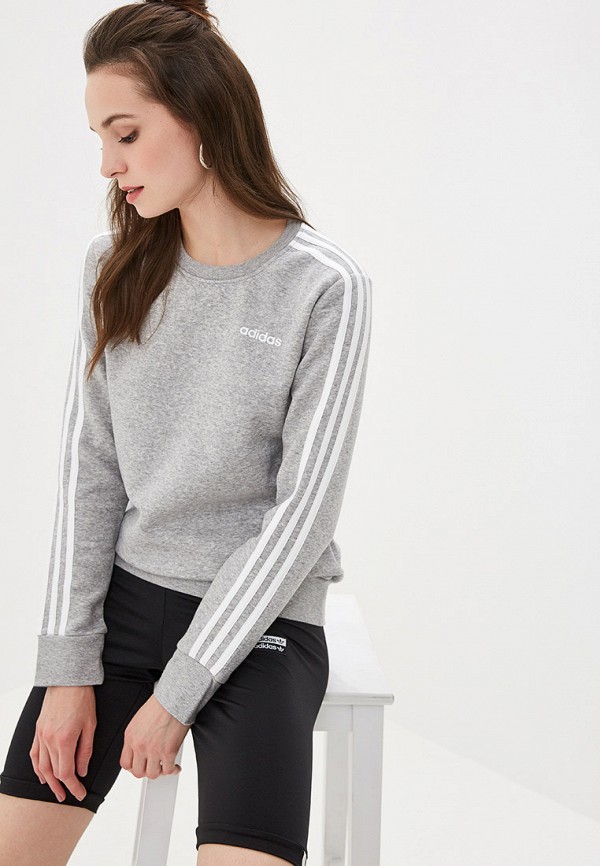 

Свитшот adidas, W E 3S SWEAT FL, Серый