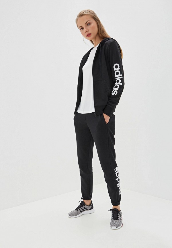 

Толстовка adidas, Черный, W E LIN FZHD FL