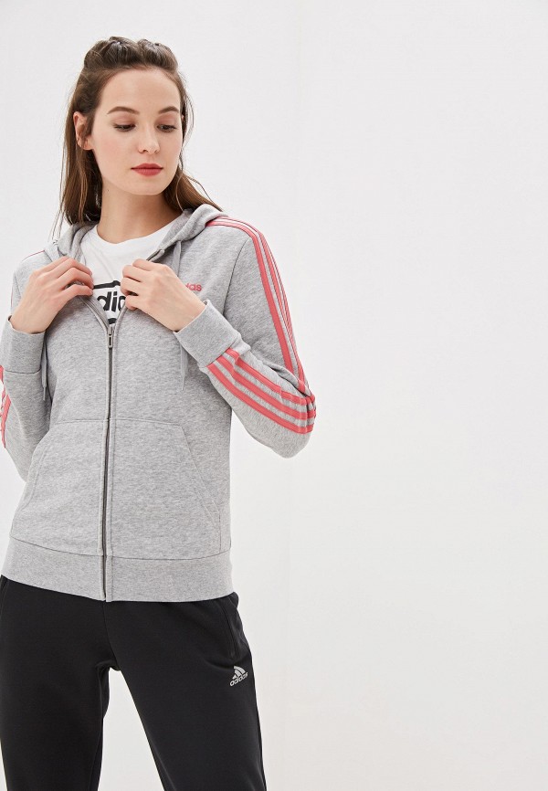 

Толстовка adidas, Серый, W E 3S FZ HD