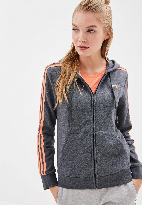 

Толстовка adidas, Серый, W E 3S FZ HD FL