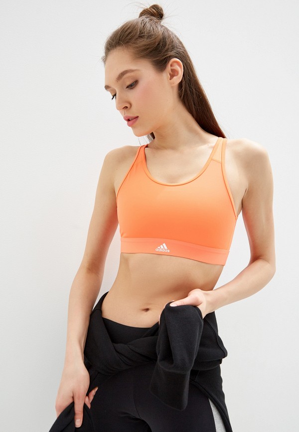 

Топ спортивный adidas, Оранжевый, DTR 3S BRA