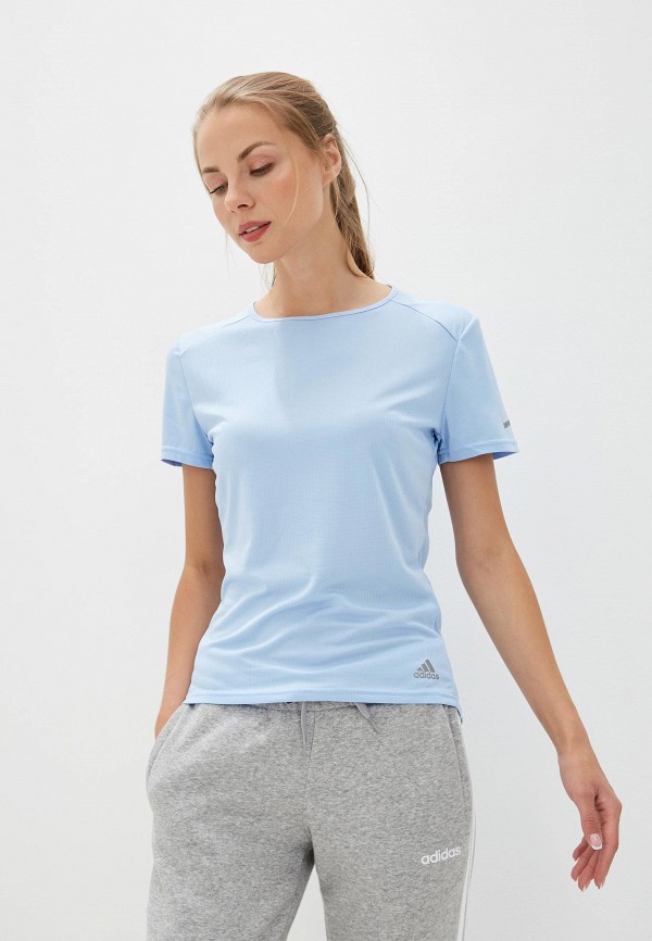 

Футболка спортивная adidas, adidas AD002EWFKAW0, Голубой