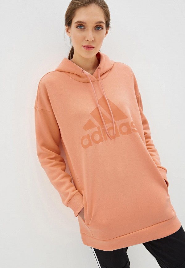 

Худи adidas, W MH BOS OH HD, Коралловый