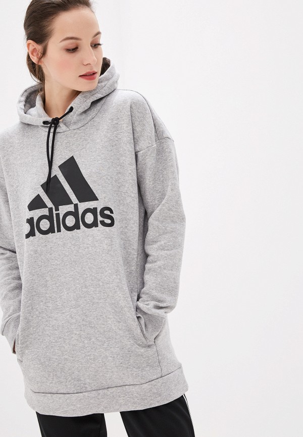 

Худи adidas, W MH BOS OH HD, Серый