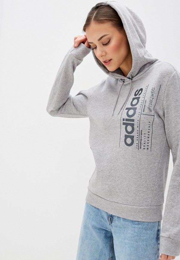 

Худи adidas, Серый, adidas AD002EWHLQZ7