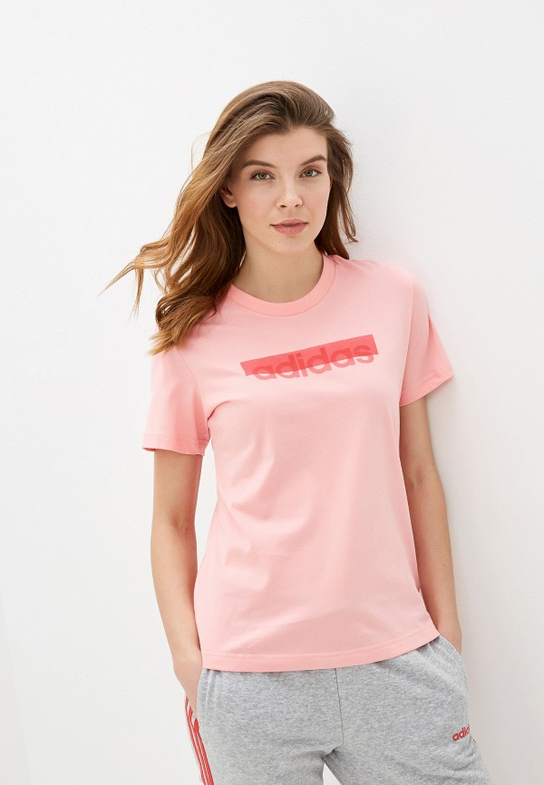 

Футболка adidas, Розовый, adidas AD002EWHLRM2