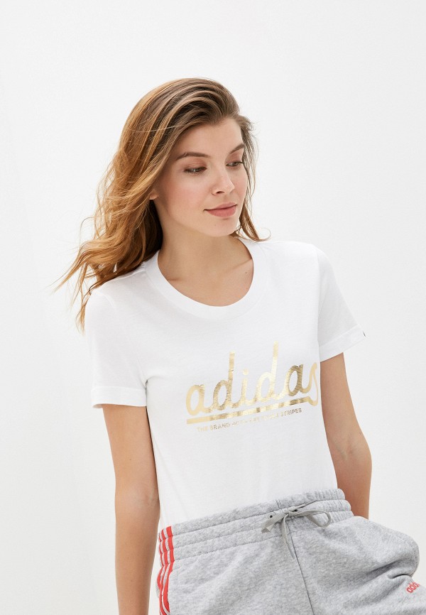 

Футболка adidas, Белый, W COLGT FOIL T