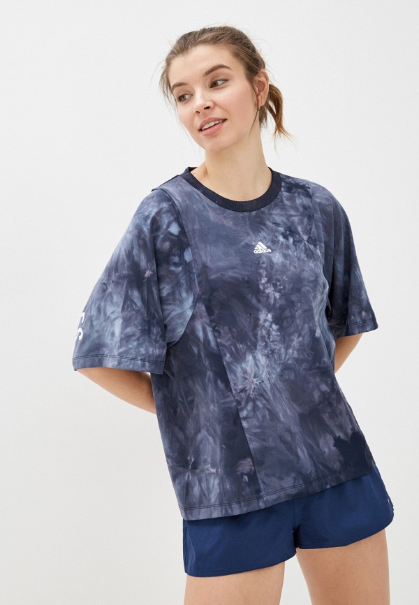 

Футболка adidas, Синий, W MHE CWD DYE T