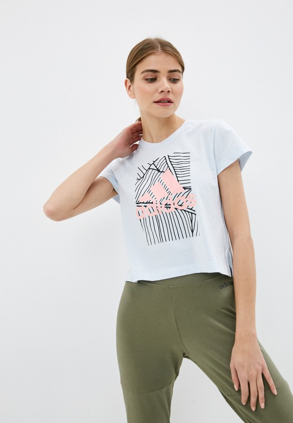 

Футболка спортивная adidas, Голубой, adidas AD002EWIIEA2