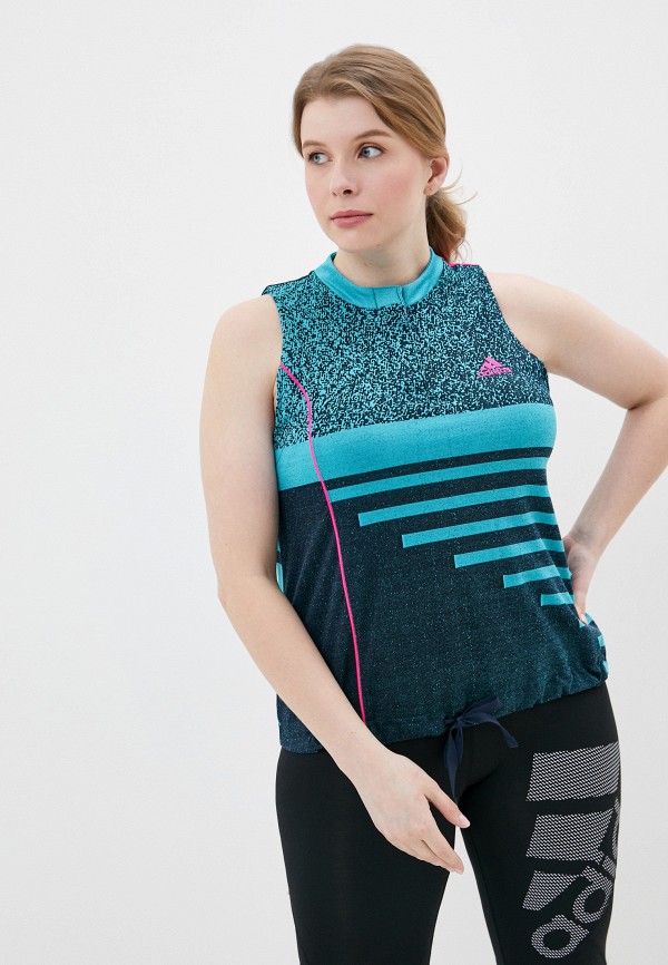 

Майка спортивная adidas, Бирюзовый, SEASONAL TANK
