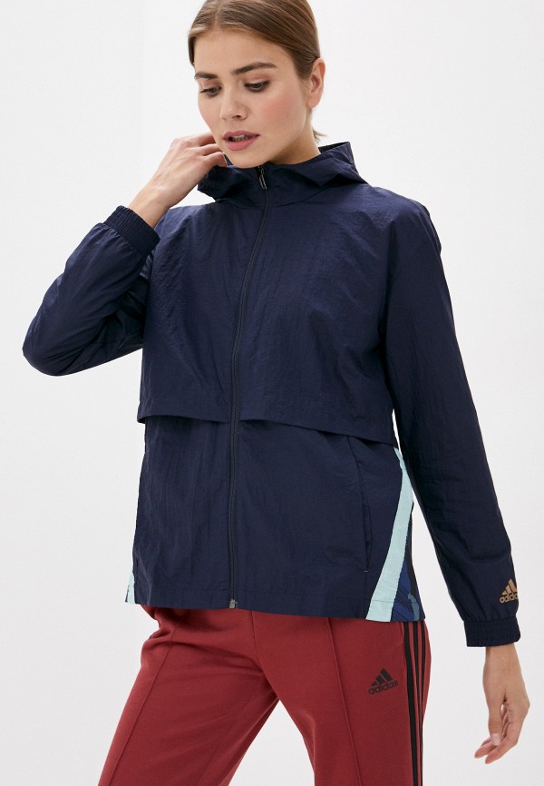 

Ветровка adidas, Синий, adidas AD002EWJMSS3