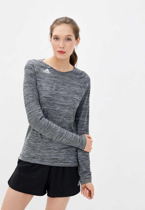 

Лонгслив спортивный adidas, Серый, adidas AD002EWJMSY4