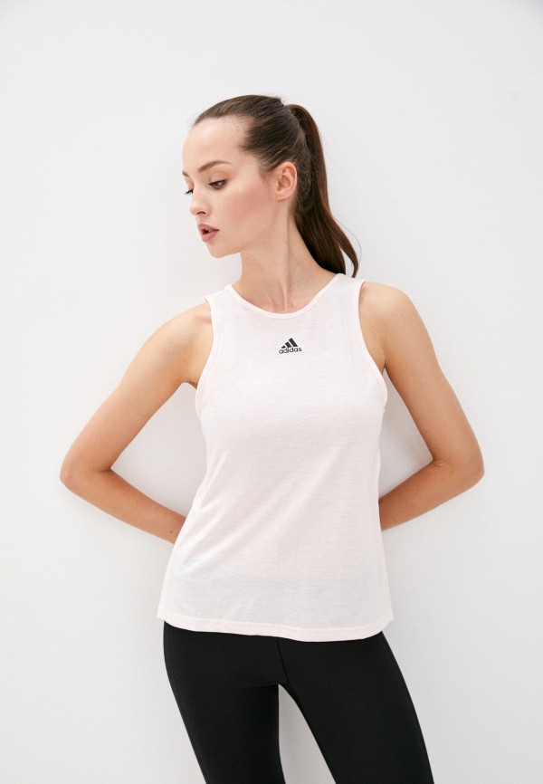 

Майка спортивная adidas, Розовый, adidas AD002EWJMTK4