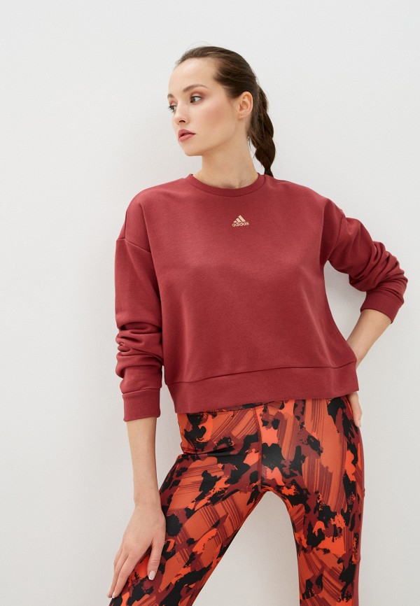 

Свитшот adidas, Бордовый, adidas AD002EWJMUE2