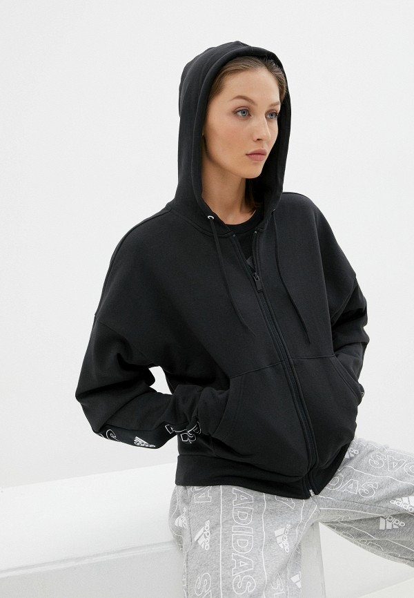 

Толстовка adidas, Черный, W BOS AOP FZ HD
