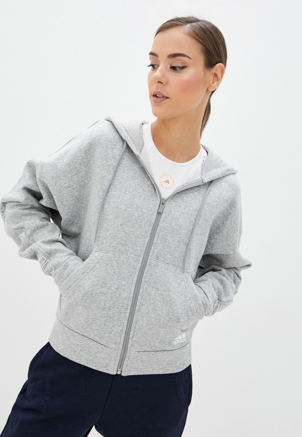 

Толстовка adidas, Серый, W BOS AOP FZ HD