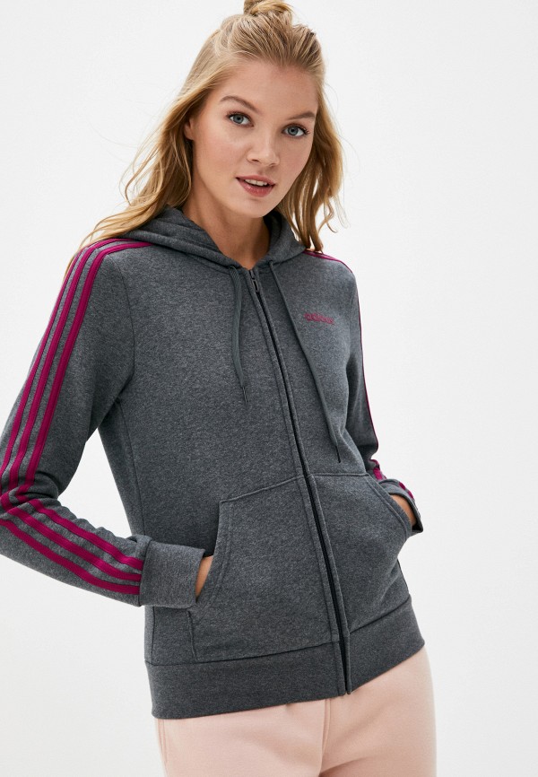 

Толстовка adidas, Серый, W E 3S FZ HD FL
