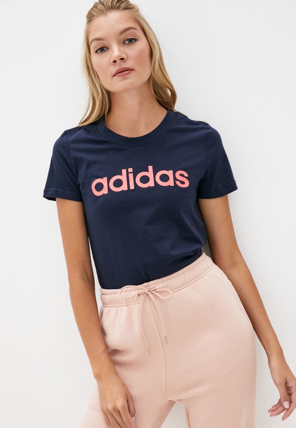 

Футболка adidas, Синий, W E LIN SLIM T