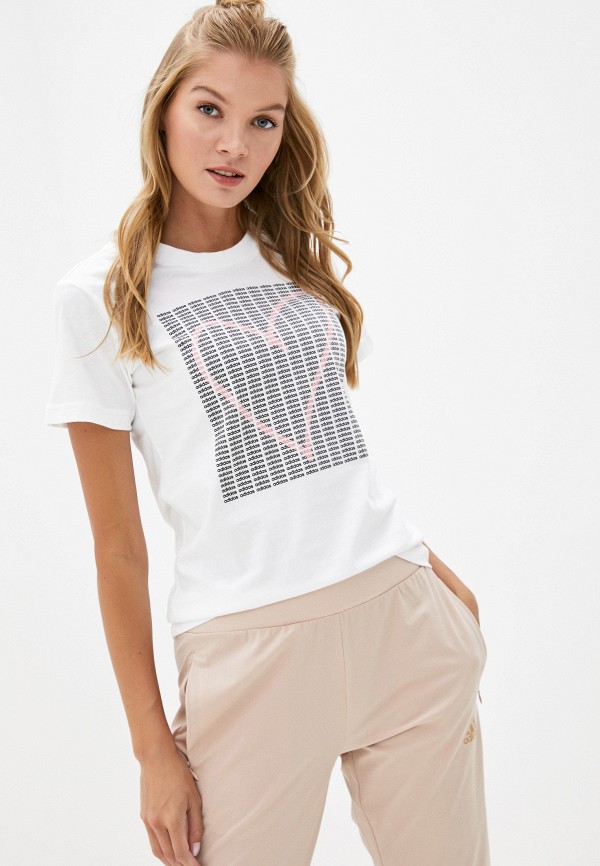 

Футболка adidas, Белый, W ADI HEART T