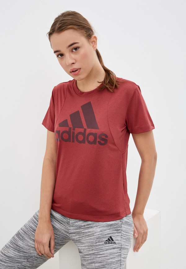 

Футболка спортивная adidas, Бордовый, adidas AD002EWKOZK7