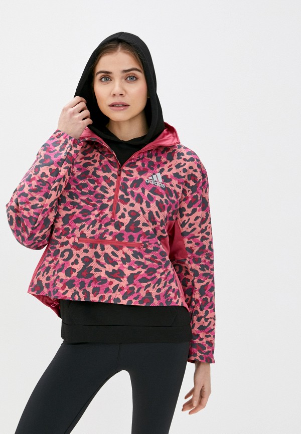 

Ветровка adidas, Розовый, FAST 1/2 ZIP W
