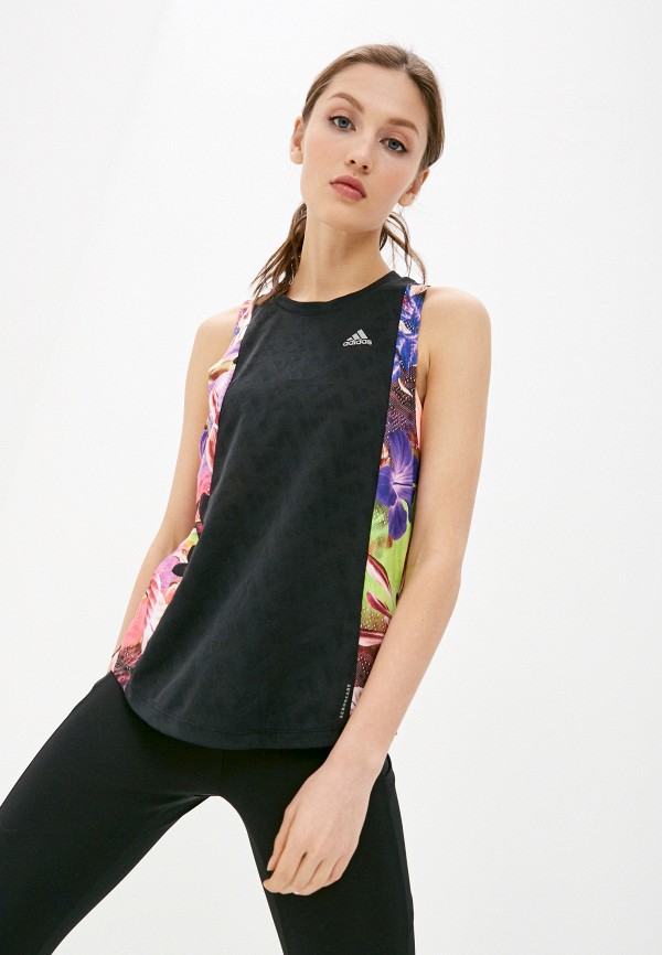 

Майка спортивная adidas, Черный, FLORAL TANK W